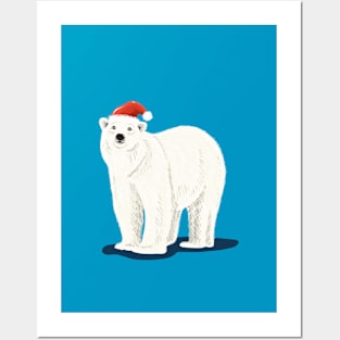 Festive Polar Bear Posters and Art